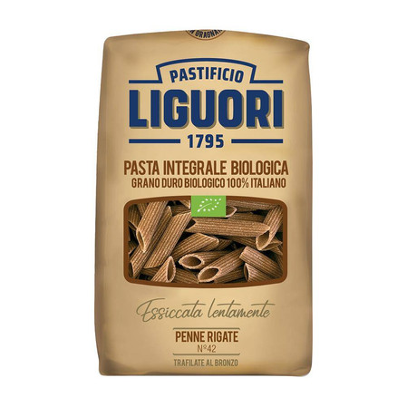 Zestaw 2x Makaron Liguori Integrale Penne Rigate pełnoziarni BIO 500