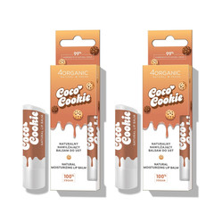 Zestaw: 2x 4Organic  Naturalny nawilżający balsam do ust Coco cookie  5g