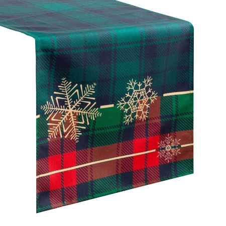 Bieżnik z nadrukowanym motywem świątecznym szerokość: 40 cm, długość: 140 cm, kolor: zielony