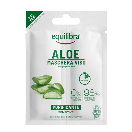 Equilibra Aloesowa oczyszczająca maseczka do twarzy 2 x 7,5ml