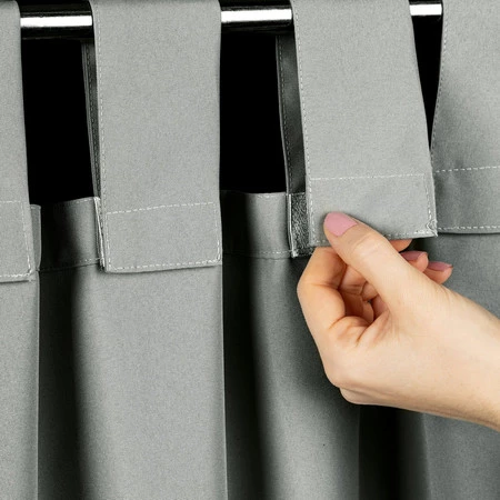 ZASŁONA GOTOWA GARDEN NA SZELKACH 155 X 240 CM SREBRNY