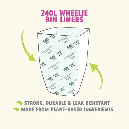 Kompostowalne worki na odpady spożywcze, 240L 3szt