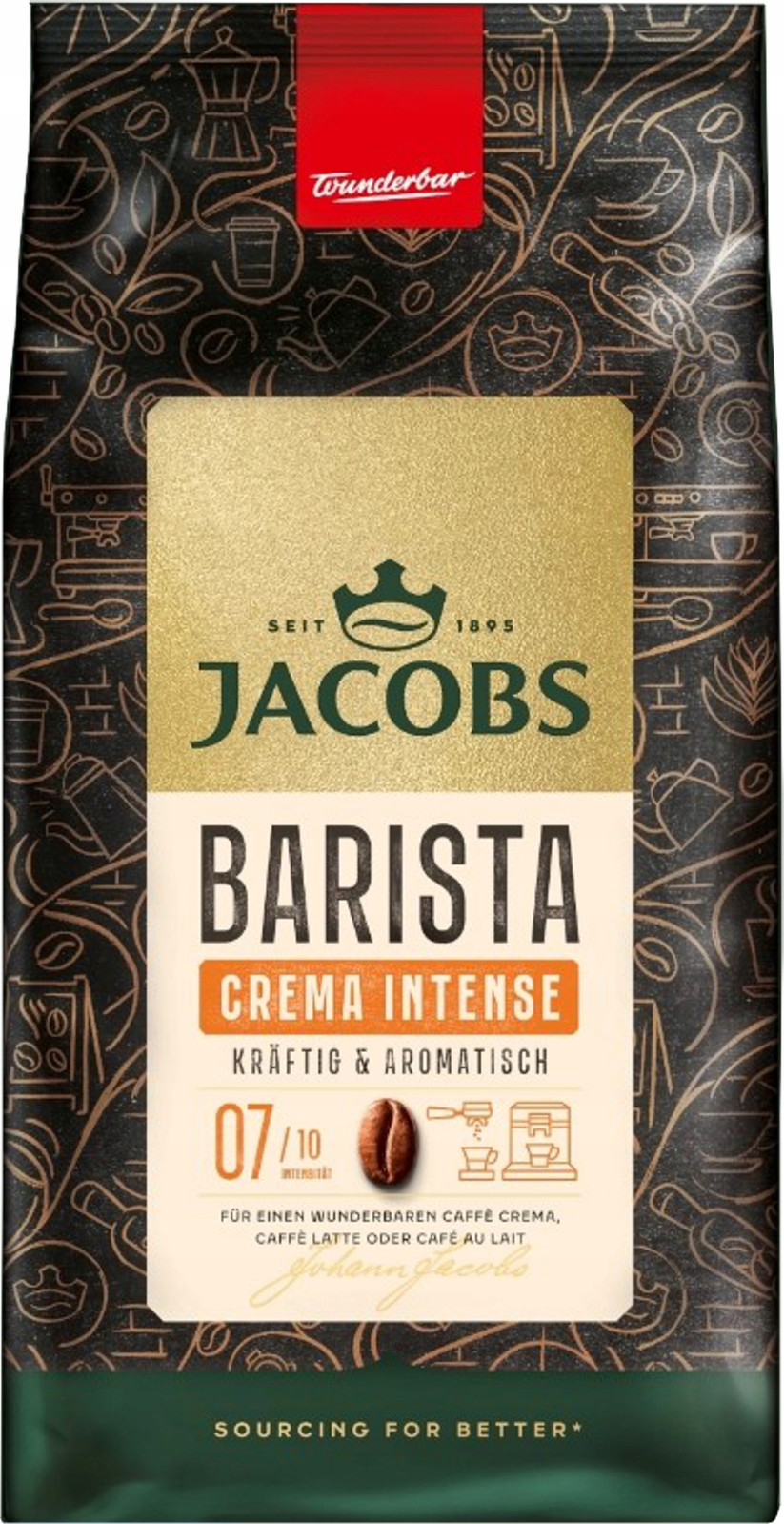 Jacobs kawa ziarnista Barista Crema Intense 1kg - Nabea.pl