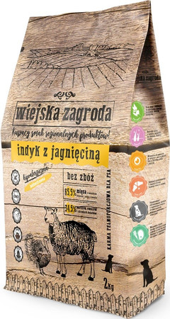 WIEJSKA ZAGRODA Indyk z Jagnięciną bez zbóż M 2kg
