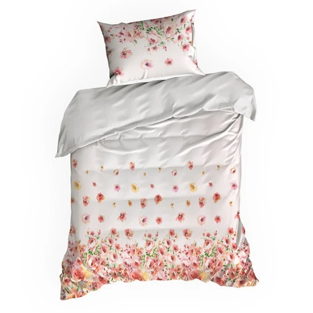 Komplet pościeli satynowej Spring 01, 220 x 200 cm, Biały