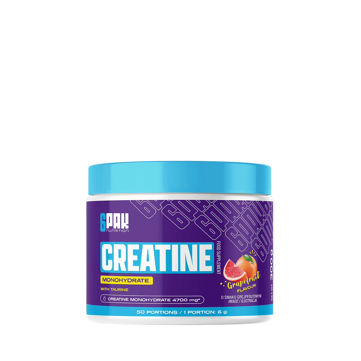 6PAK CREATINE MONOHYDRATE Monohydrat 300g smak grejpfrut - Nabea.pl