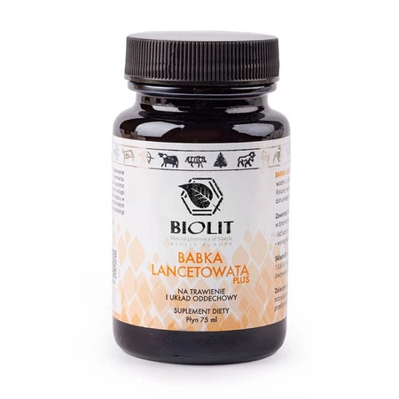 Babka lancetowata Plus BIOLIT suplement na trawienie i układ oddechowy 75 ml