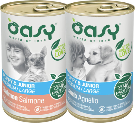 OASY Dog OAP Puppy Junior Medium / Large Salmon Łosoś 400g