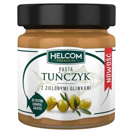 Pasta z tuńczyka z zielonymi oliwkami Helcom, 180g