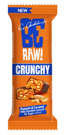 Be Raw! Baton orzechowy orzeszki z karmelem bez 40 g bez cukru