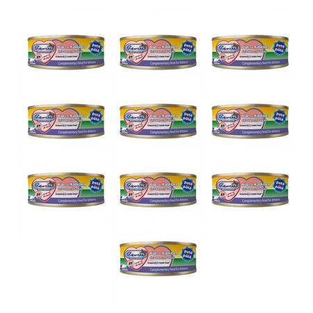 Zestaw 10x RENSKE Kitten chicken turkey - kurczak z indykiem karma dla kociąt (70g)
