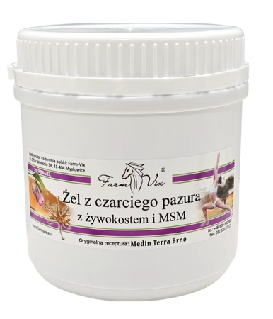 Farm-vix Żel Czarci Pazur z żywokostem i MSM 600g