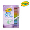 Crayola Super Tips Flamastry mazaki dla dzieci zmywalne pastelowe 20szt.