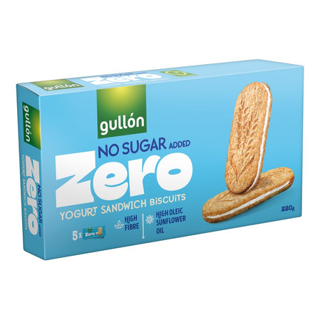 Gullón Ciasteczka wypełnione jogurtem bez dodatku cukrów 220 g