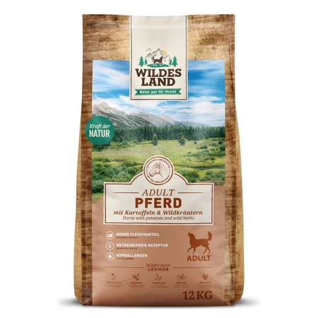 WILDES LAND DOG Pferd - konina z ziemniakami i ziołami (12kg)
