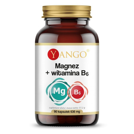 Yango Magnez + Witamina B6 wspomaga prawidłowe funkcjonowanie mięśni 90 kaps.