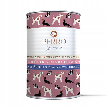 Perro Gourmet Królik z marchewką - Karma mokra dla psa - 400 g