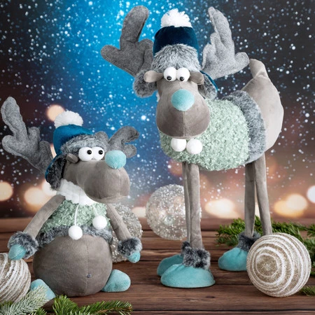 RENIFER ŚWIATECZNY 08 35 X 16 X 43 CM NIEBIESKI