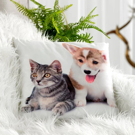 POSZEWKA ANIMAL 70 45 X 45 CM BIAŁY