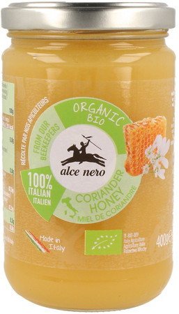 Alce Nero Miód nektarowy z kolendry BIO 400 g