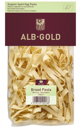 MAKARON (ORKISZOWY JAJECZNY) WSTĄŻKA BIO 250 g - ALB-GOLD