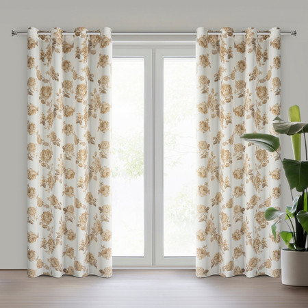Zasłona ZAS/AVANI/BEŻ+ZŁ 140X250 PRZELOTKI