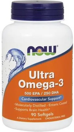 Now Foods Ultra Omega-3 1000 mg Kwasy tłuszczowe EPA 500mg i DHA 250mg - 90 kaps.