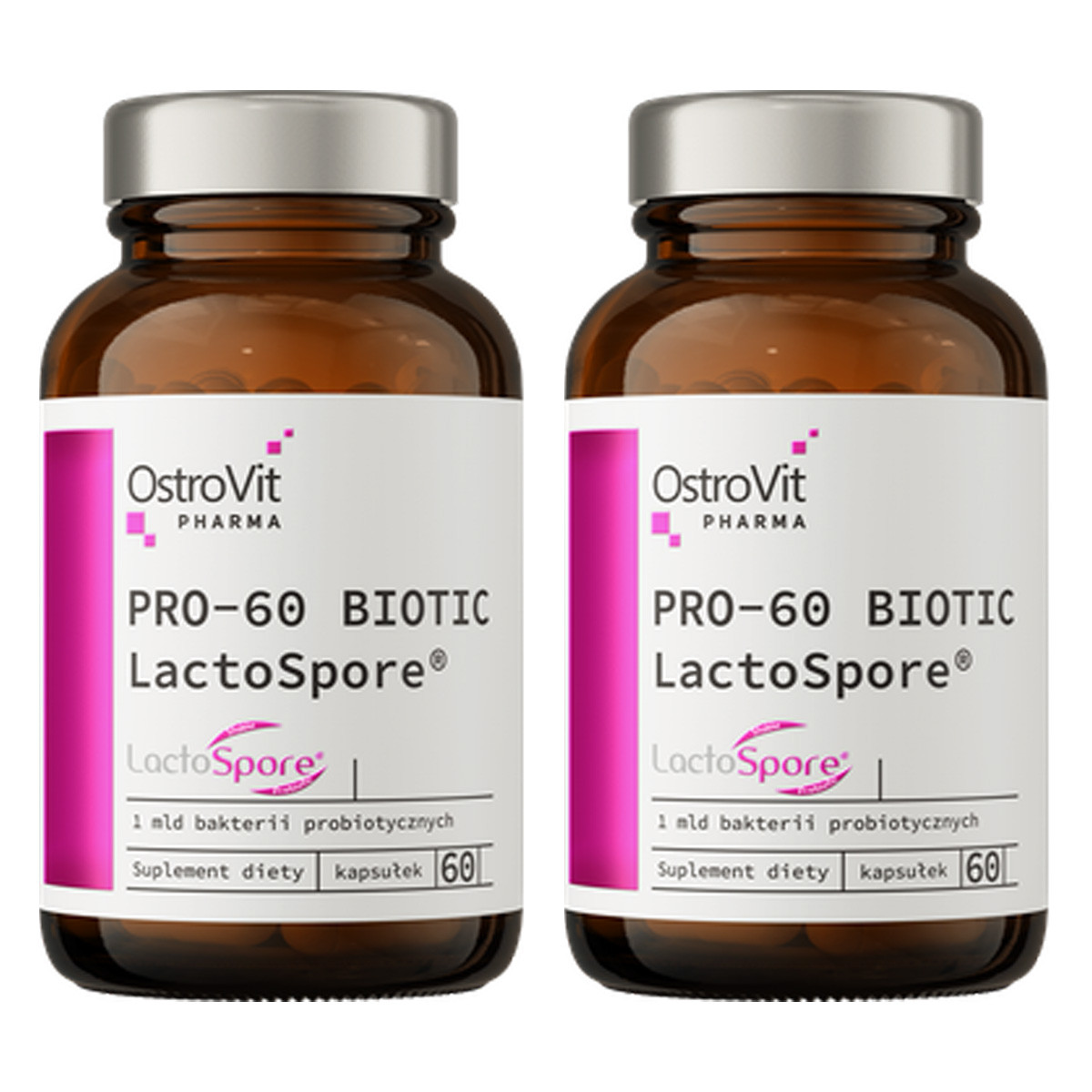 Zestaw 2x OSTROVIT Pharma PRO-60 BIOTIC LactoSpore 60 kaps. - Nabea.pl