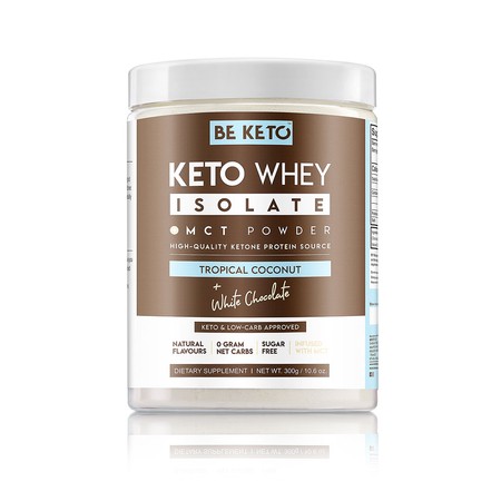Keto Izolat Białka z olejem MCT Tropikalny Kokos Biała Czekolada