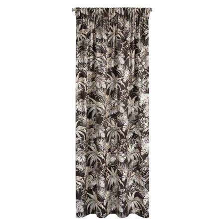 ZASŁONA GOTOWA RODOS NA TAŚMIE 140 X 270 CM CZARNY