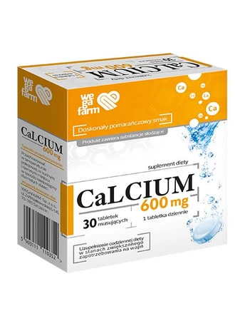 WegaFarm Calcium 600 wapń 30 tabl.