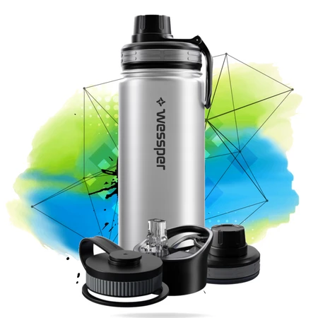 Wessper Butelka termiczna termos THERMOSTEEL srebrna 500ml