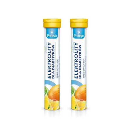 Zestaw: 2x Protego Elektrolity dla Diabetyków 20tabl.