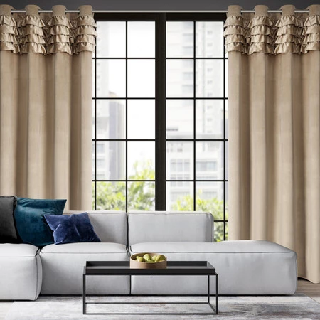 ZASŁONA GOTOWA ERIN 140 X 250 CM CIEMNOBEŻOWY