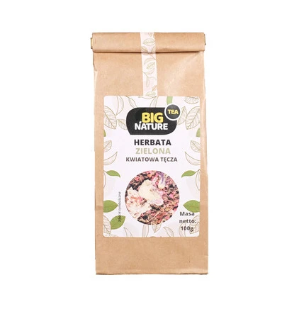 Big Nature Herbata Zielona Kwiatowa Tęcza 100 g