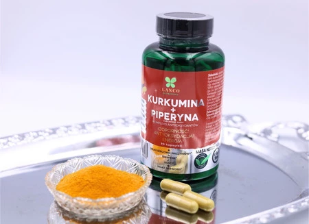 Lanco Nutritions KURKUMINA + PIPERYNA 1155 mg - Kompleks antyoksydantów 60 kaps.