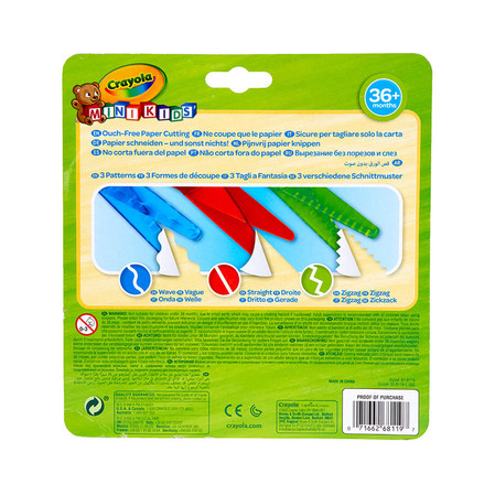 Nożyczki x3 wzorki Mini Kids 8119 Crayola