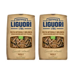 Zestaw 2x Makaron Liguori Integrale Farfalle pełnoziarnisty BIO 500G