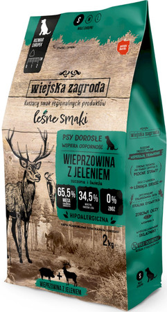 Wiejska Zagroda Wieprzowina z Jeleniem Leśne Smaki S- sucha karma dla psa - 2kg