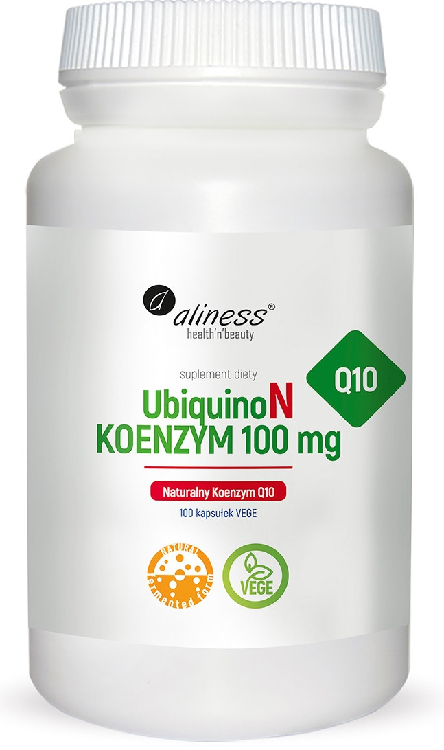Aliness UbiquinoN Naturalny KOENZYM Q10 100mg x 100 Vege caps. - Nabea.pl