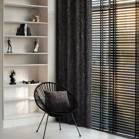 ZASŁONA GOTOWA MARION 1 140 X 250 CM CZARNY