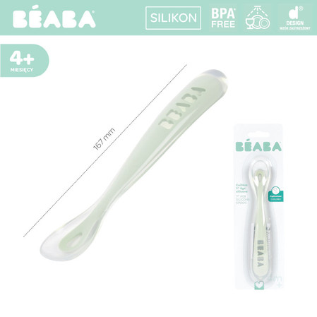 Beaba Łyżeczka silikonowa 4m+ light mist