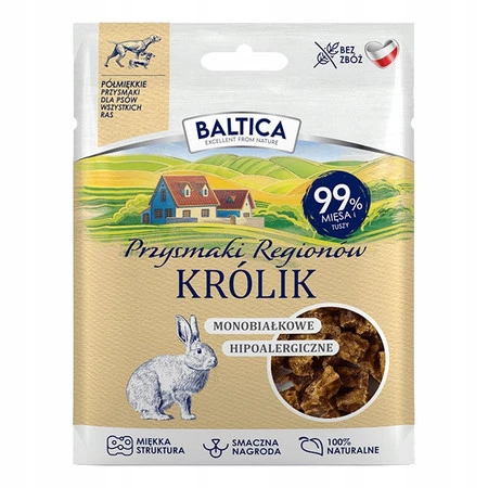 Baltica Półmiękkie monoproteinowe przysmaki dla psa z królika 30g