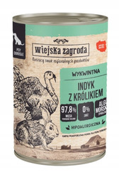 Wiejska Zagroda Indyk z królikiem -  Karma mokra dla psa - 400g