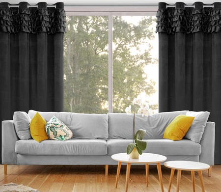 ZASŁONA GOTOWA ERIN 140 X 250 CM CZARNY