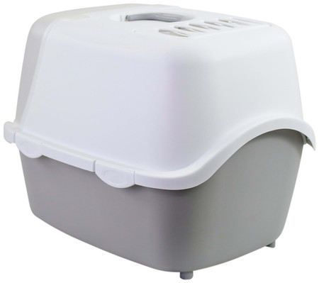 STEFANPLAST CATHY Easy Clean Kuweta z filtrem Biała-Szara