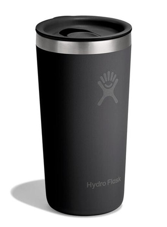 HF-Kubek 12 oz z pokrywą PRESS-IN, czarny