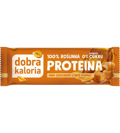 Baton proteinowy krem orzechowy z karmelem bez dod.cukru 42g
