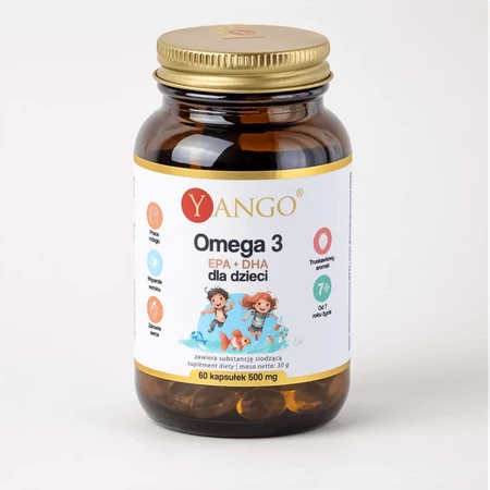 YANGO Omega 3 dla dzieci EPA + DHA (60 kaps.)