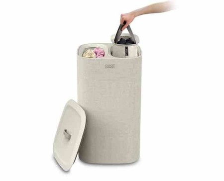 JJ-Kosz podwójny na pranie 60l. Tota, ecru